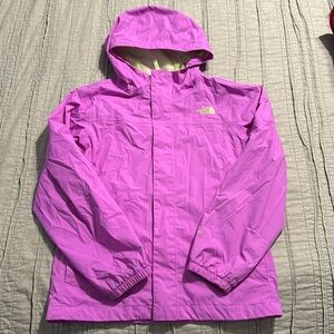 Girl Purple North Face Rain Jacket / Size large 14/16 EXCELLENT CONDITION